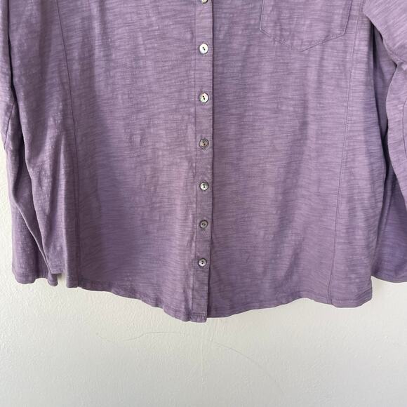 J. Jill Size XL mauve knit Buttondown top size XL - Picture 4 of 9